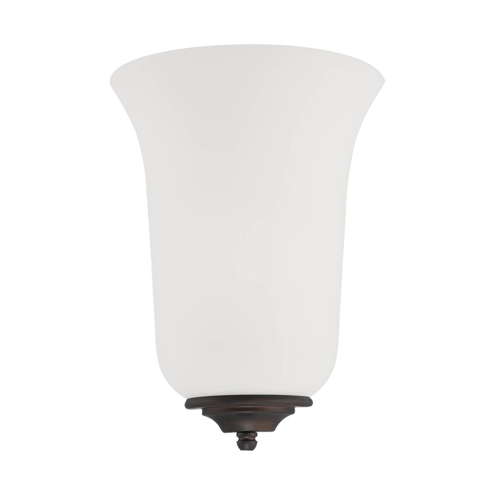 1-Light Wall Sconce Rubbed Bronze/Rubbed Silver