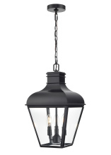 Millennium 43303-MB - Edenton 11" Wide 3-Light Outdoor Hanging Pendant - Matte Black