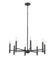 Millennium 25708-MB - Skyva 30.25" Wide 8-Light Chandelier - Matte Black