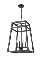 Millennium 19204-MB - Tellsa 15" Wide 4-Light Pendant - Matte Black