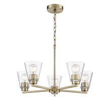 Millennium 64105-MG - Strayhan 24" 5-Light Chandelier - Modern Gold