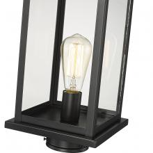 Millennium 4124-PBK - Bowton 1-Light Outdoor Post Lantern Powder Coated Black