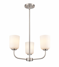 Millennium 214003-BN - Laphia 21" Wide 3-Light Chandelier - Brushed Nickel