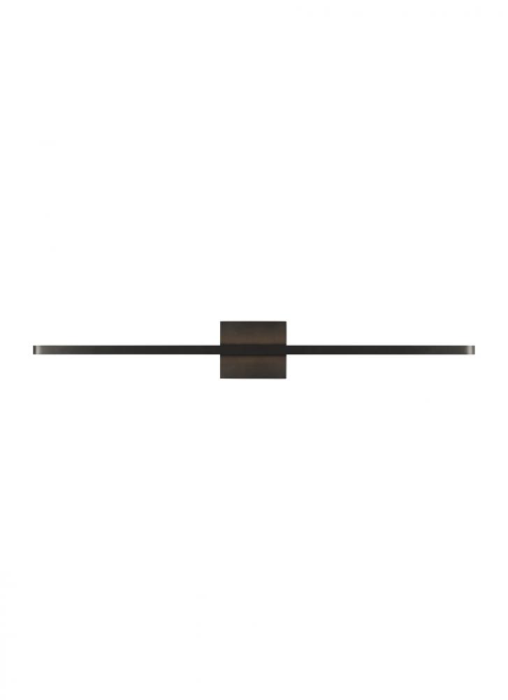 Banda Modern dimmable LED 36 Bath Light in a Dark Bronze finish