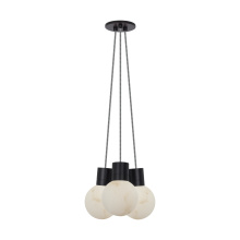 Visual Comfort & Co. Modern Collection SLCH542WDIB - Mina Alabaster 3-Light Small Chandelier