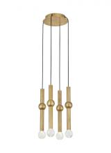 Visual Comfort & Co. Modern Collection 700TRSPGYD4RNB-LED930 - Guyed 4 Light Chandelier