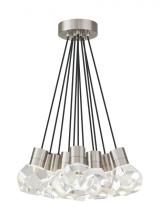 Visual Comfort & Co. Modern Collection 700TDKIRAP11BS-LED930 - Modern Kira dimmable LED Ceiling Pendant Light in a Satin Nickel/Silver Colored finish