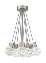 Visual Comfort & Co. Modern Collection 700TDKIRAP11IS-LED930 - Modern Kira dimmable LED Ceiling Pendant Light in a Satin Nickel/Silver Colored finish