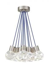 Visual Comfort & Co. Modern Collection 700TDKIRAP11US-LED922 - Modern Kira dimmable LED Ceiling Pendant Light in a Satin Nickel/Silver Colored finish