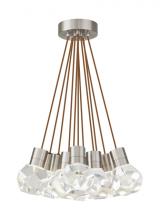 Visual Comfort & Co. Modern Collection 700TDKIRAP11PS-LEDWD - Modern Kira dimmable LED Ceiling Pendant Light in a Satin Nickel/Silver Colored finish