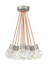 Visual Comfort & Co. Modern Collection 700TDKIRAP11OS-LEDWD - Modern Kira dimmable LED Ceiling Pendant Light in a Satin Nickel/Silver Colored finish