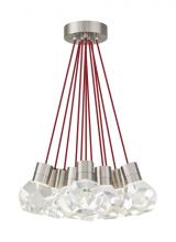 Visual Comfort & Co. Modern Collection 700TDKIRAP11RS-LEDWD - Modern Kira dimmable LED Ceiling Pendant Light in a Satin Nickel/Silver Colored finish
