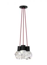 Visual Comfort & Co. Modern Collection 700TDKIRAP3RB-LED922 - Modern Kira dimmable LED Ceiling Pendant Light in a Black finish