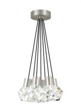 Visual Comfort & Co. Modern Collection 700TDKIRAP7BS-LED922 - Modern Kira dimmable LED Ceiling Pendant Light in a Satin Nickel/Silver Colored finish