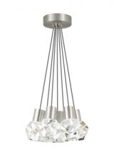 Visual Comfort & Co. Modern Collection 700TDKIRAP7IS-LED922 - Modern Kira dimmable LED Ceiling Pendant Light in a Satin Nickel/Silver Colored finish