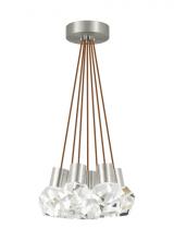 Visual Comfort & Co. Modern Collection 700TDKIRAP7PS-LED930 - Modern Kira dimmable LED Ceiling Pendant Light in a Satin Nickel/Silver Colored finish