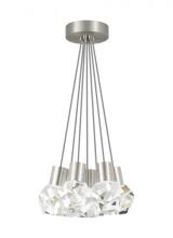 Visual Comfort & Co. Modern Collection 700TDKIRAP7YS-LED930 - Modern Kira dimmable LED Ceiling Pendant Light in a Satin Nickel/Silver Colored finish