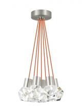 Visual Comfort & Co. Modern Collection 700TDKIRAP7OS-LEDWD - Modern Kira dimmable LED Ceiling Pendant Light in a Satin Nickel/Silver Colored finish