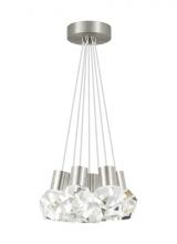 Visual Comfort & Co. Modern Collection 700TDKIRAP7WS-LEDWD - Modern Kira dimmable LED Ceiling Pendant Light in a Satin Nickel/Silver Colored finish