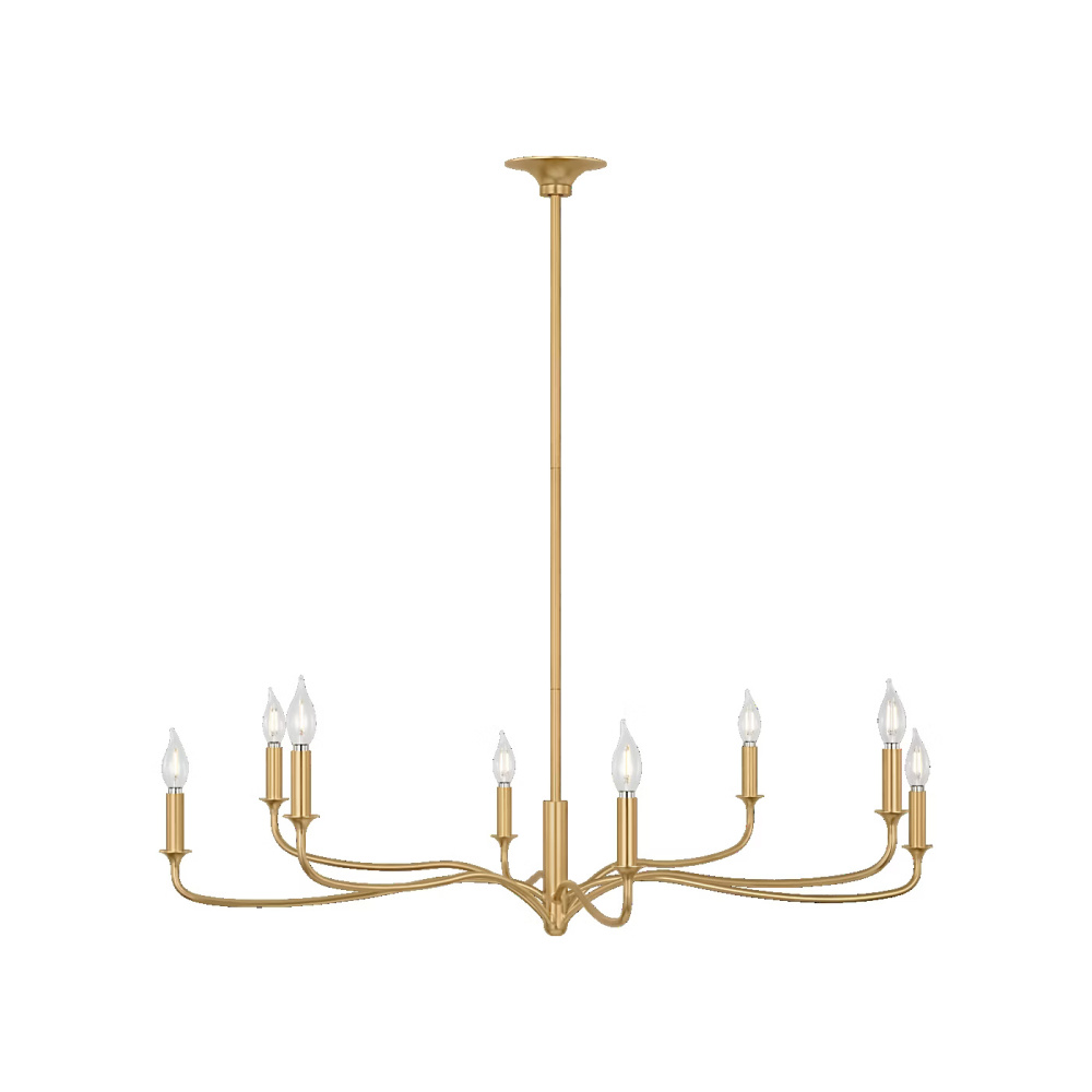 CHATSWORTH 42 8L CHANDELIER GD