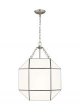 Visual Comfort & Co. Studio Collection 5279453EN-962 - Morrison modern 3-light LED indoor dimmable medium ceiling pendant hanging chandelier light in brush