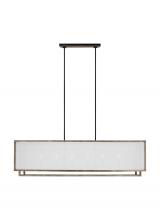 Visual Comfort & Co. Studio Collection TFC1086WDO - Brockway Casual 6-Light Indoor Dimmable Large Linear Chandelier