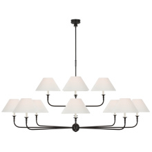 Visual Comfort & Co. Studio Collection TOB 5458AI/EBO-L - Piaf Oversized Two Tier Chandelier