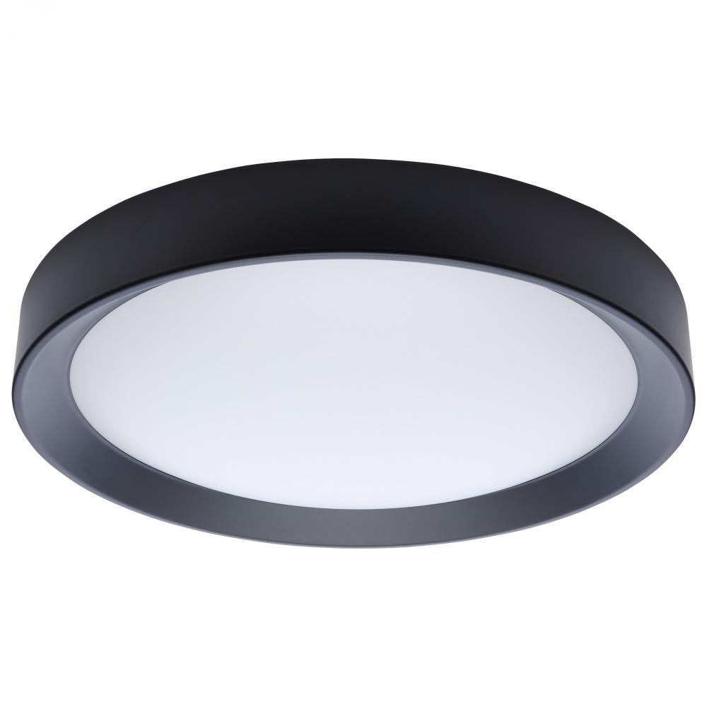 Selene; 17 Inch LED Flush Mount; CCT Selectable; Black Finish