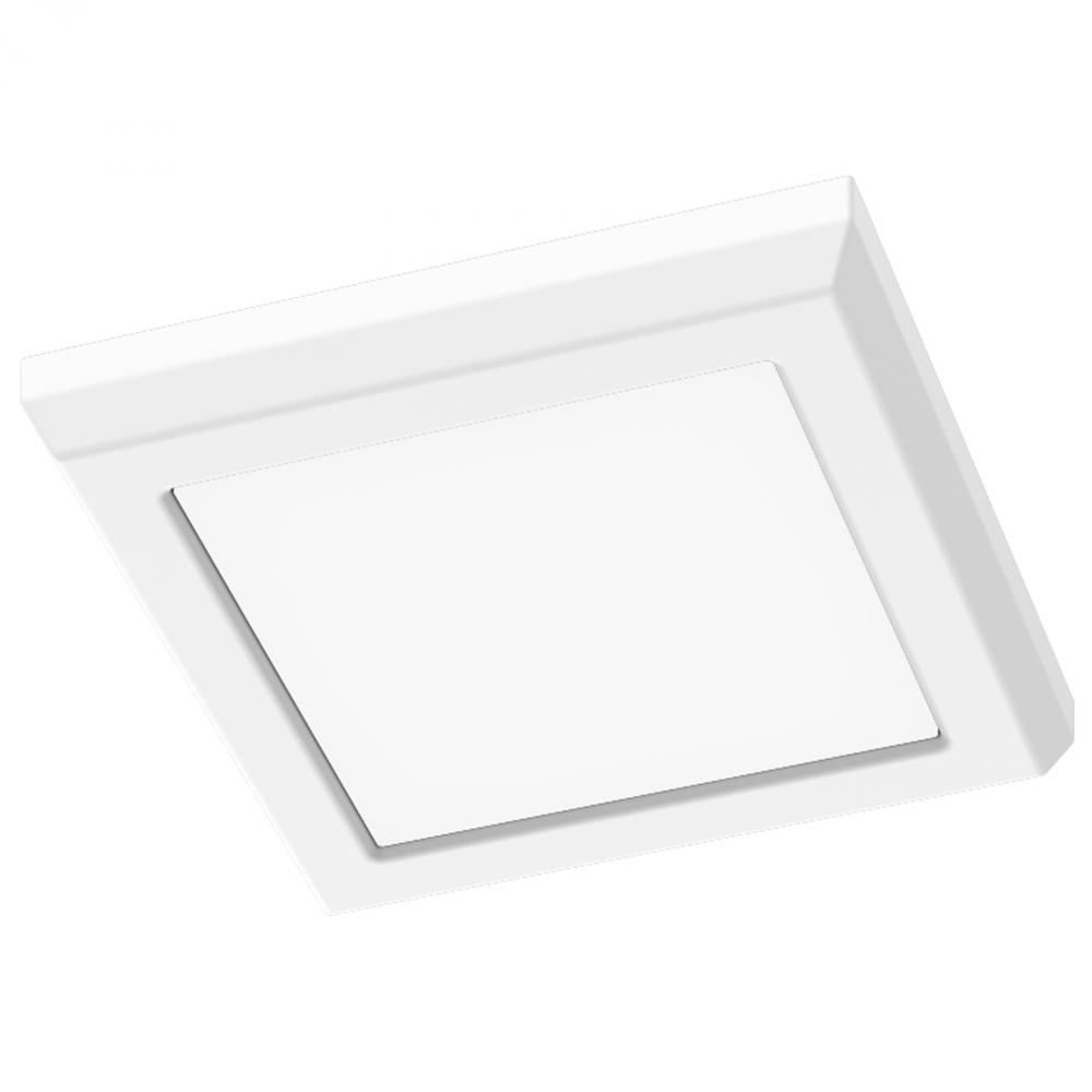 Blink Performer - 8 Watt LED; 5 Inch Square Fixture; White Finish; 5 CCT Selectable