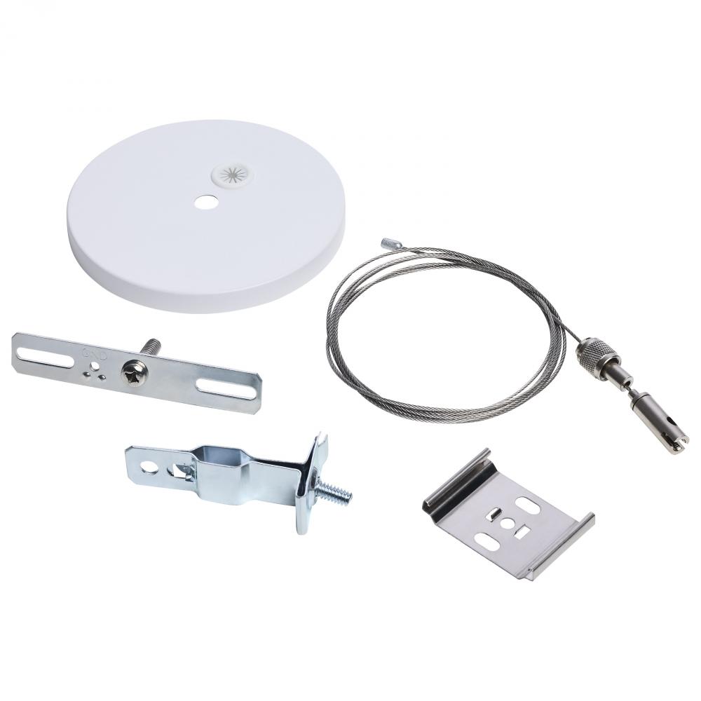 Momentum; Suspension Kit Run Starter With Canopy for LED Linear System; White Finish