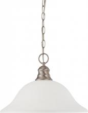 Nuvo 60/3258 - 1 Light; 16 in.; Pendant with Frosted White Glass; Brushed Nickel Finish
