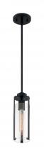 Nuvo 60/7160 - Marina - 1 Light Mini Pendant with Clear Glass - Matte Black Finish