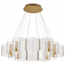 Nuvo 62/2404 - Kenzo; LED 12 Light Chandelier; Polished Anodized Bronze Finish; Light Guide Panel