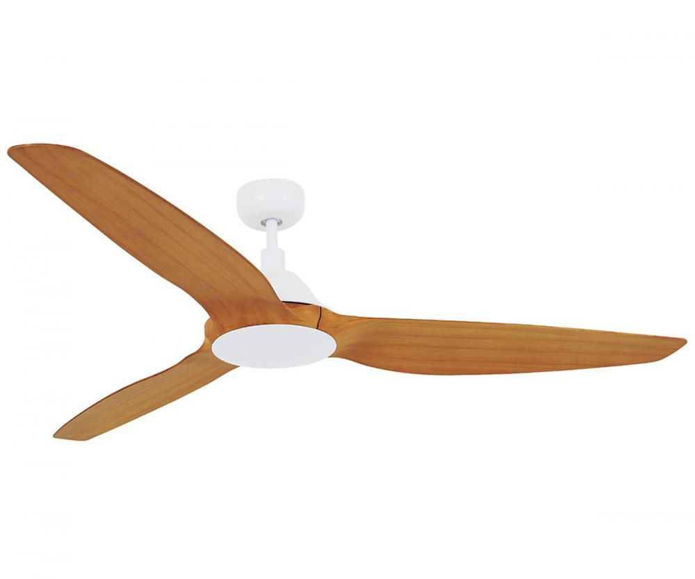 Lucci Air Type A White and Teak 60-inch DC Ceiling Fan