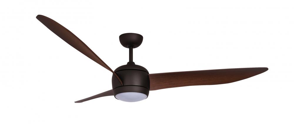 Lucci Air Nordic 56-inch Ceiling Fan with LED Light Kit in Oil Rubbed Bronze and Dark Koa Blades