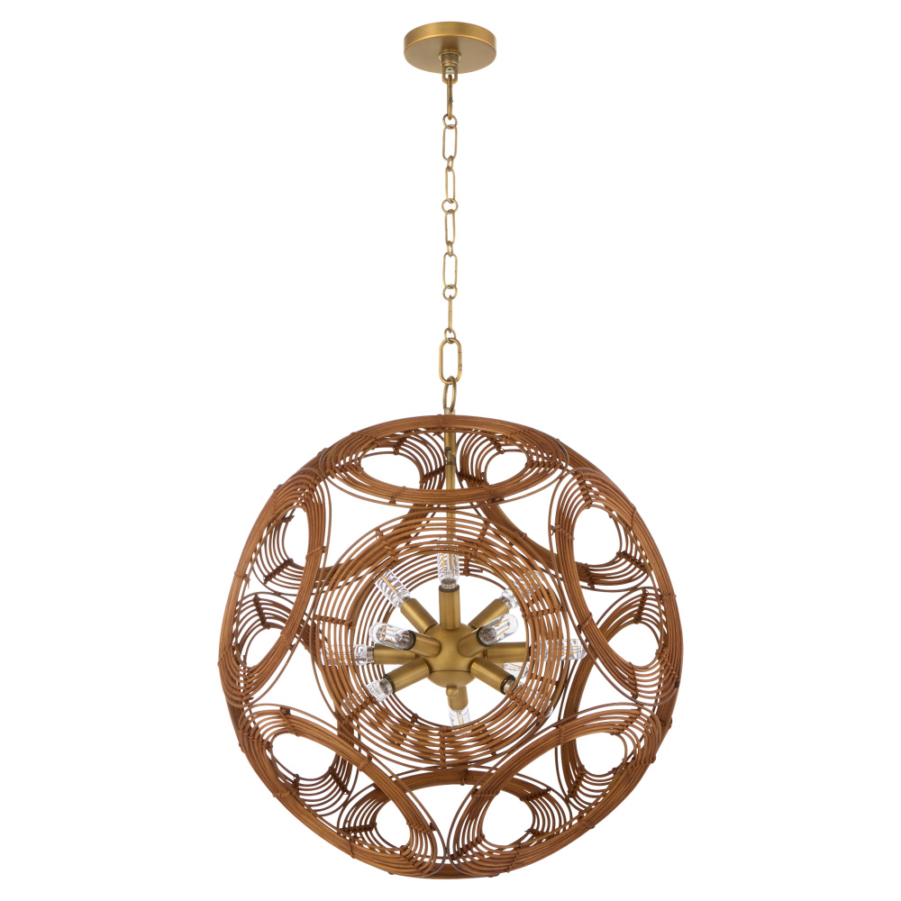 KALIO 12 LIGHT PENDANT - BRUSHED BRASS