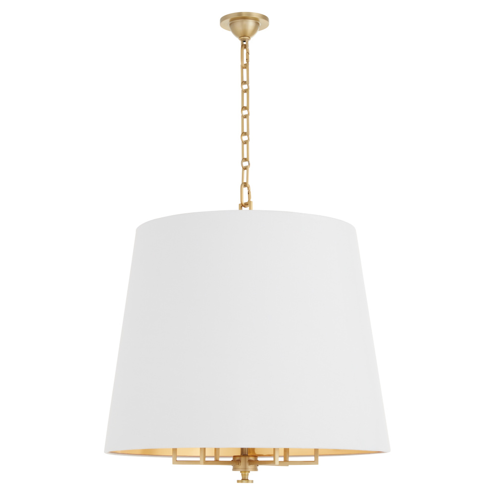 KARNES 26" 6 LIGHT PENDANT - AGED BRASS