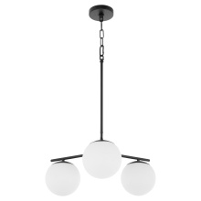 Quorum 639-3-59 - JASPER 3 LIGHT CHANDELIER - MATTE BLACK