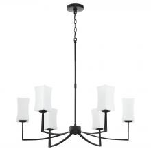 Quorum 681-6-59 - Ayala 6 Light Chandelier, Matte Black