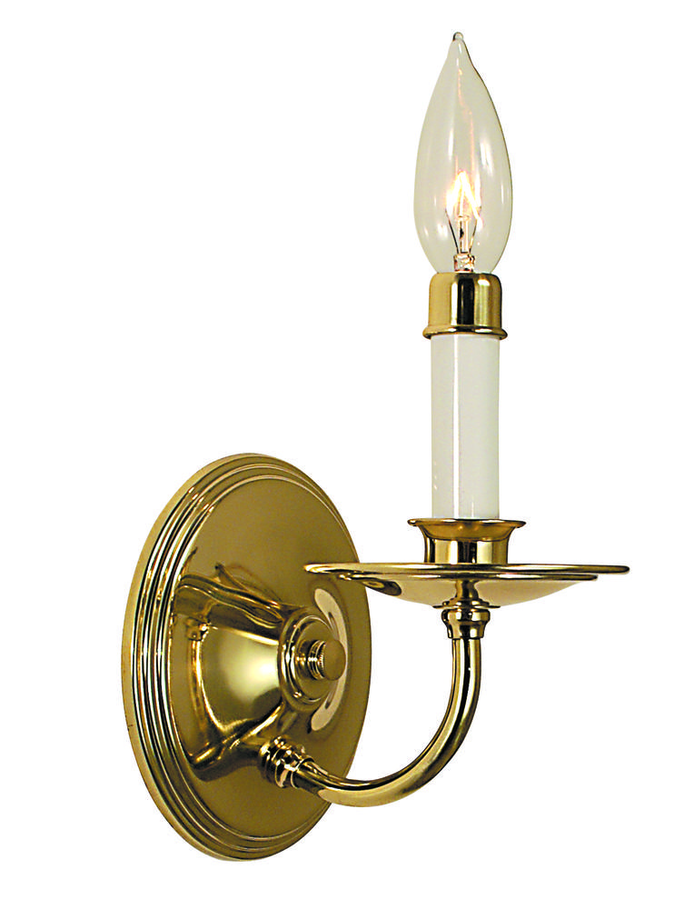 1-Light Antique Brass Jamestown Sconce