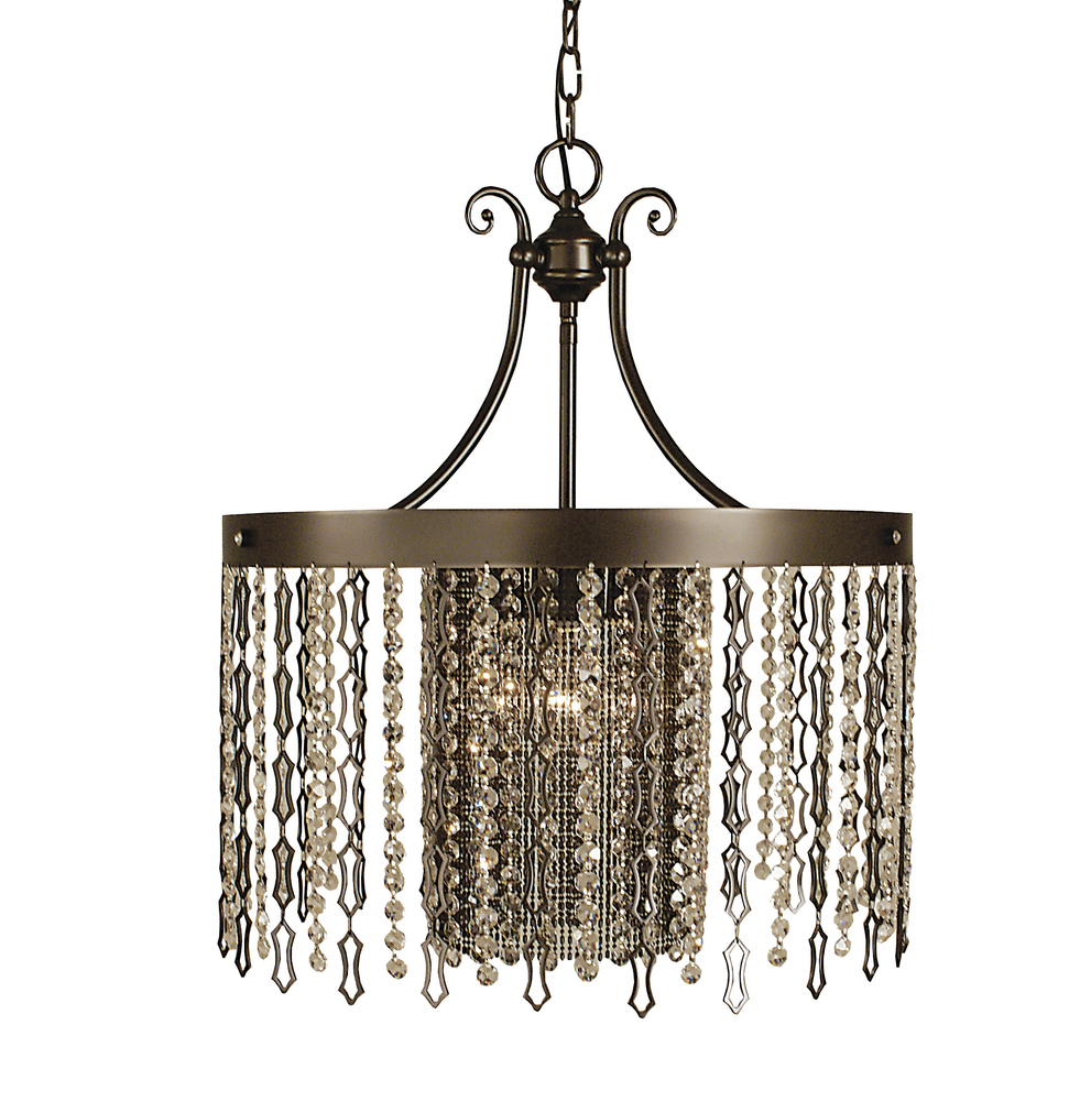 4-Light Mahogany Bronze Penelope Dining Chandelier