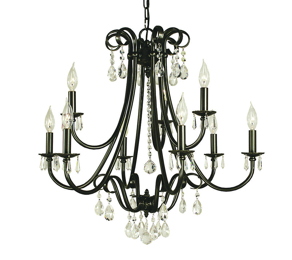 9-Light Brushed Nickel Liebestraum Dining Chandelier