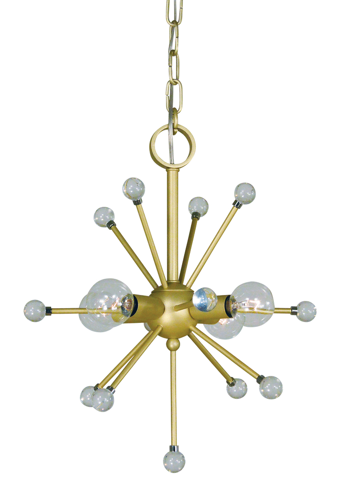 4-Light Polished Nickel Supernove Chandelier