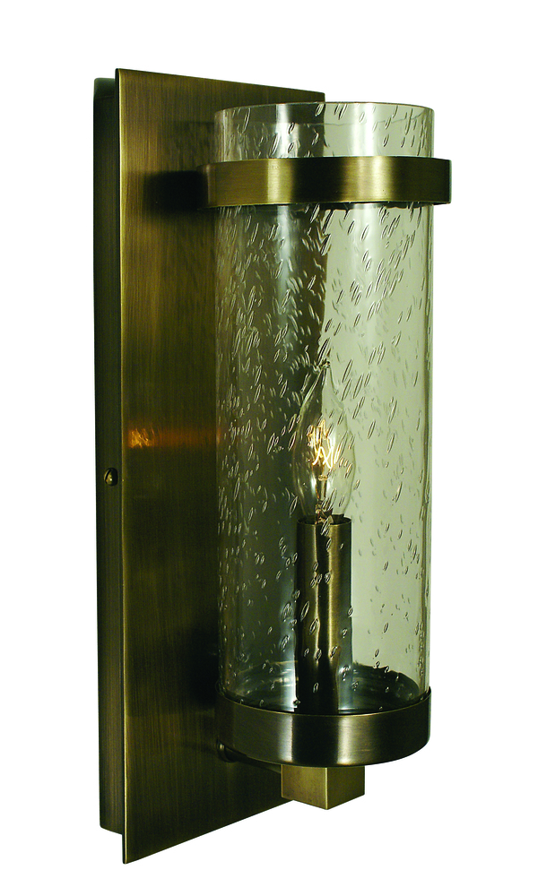 1-Light Brushed Nickel/Frosted Glass Hammersmith Sconce