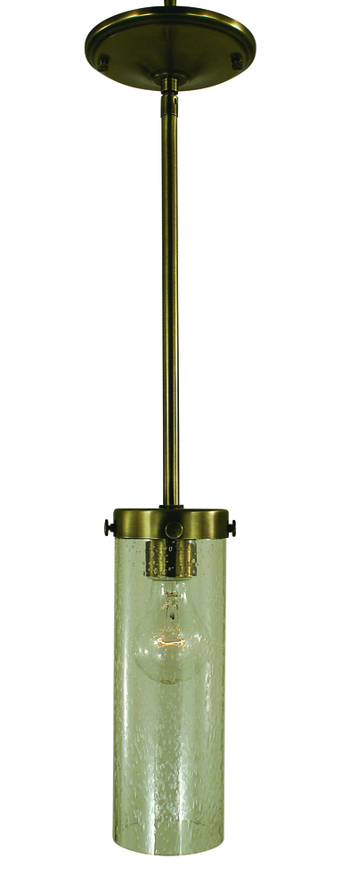 1-Light Brushed Nickel/Clear Glass Hammersmith Pendant
