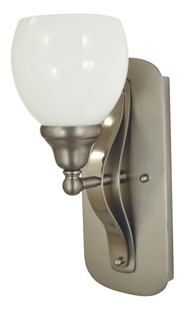 1-Light Satin Pewter/Polished Nickel Aries Sconce