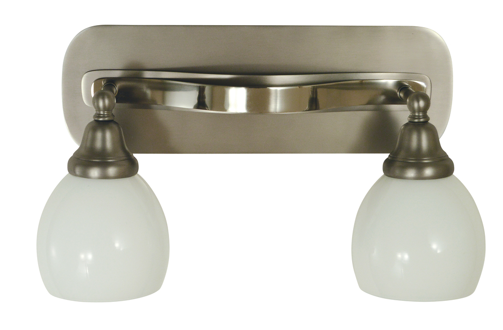 2-Light Satin Pewter/Polished Nickel Aries Sconce