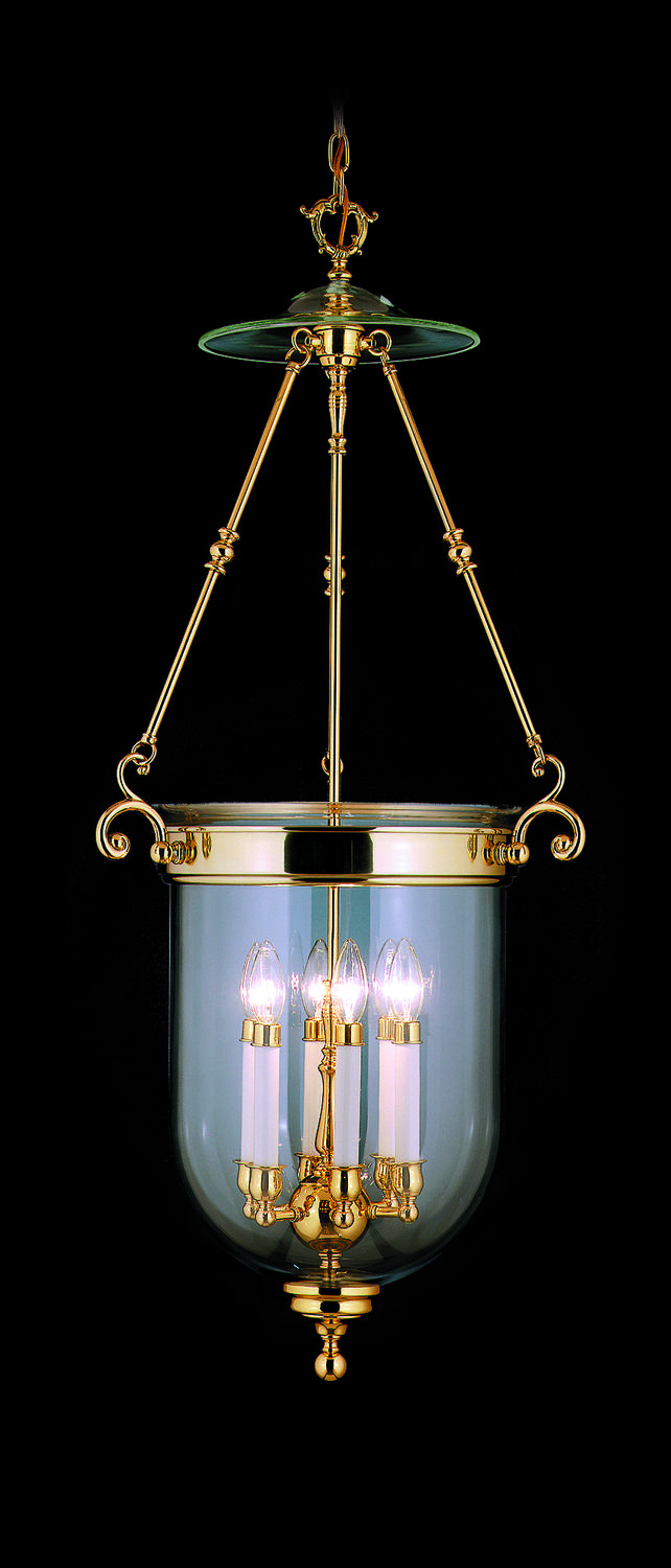6-Light Polished Brass Jamestown Foyer Chandelier