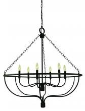 Framburg 5686 MBLACK - 6-Light Matte Black West Town Dining Chandelier