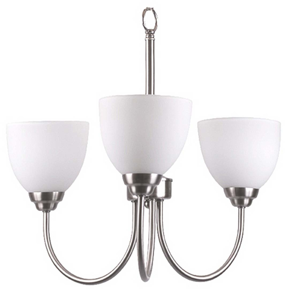 Laredo 3-Light Chandelier - NK White Glass